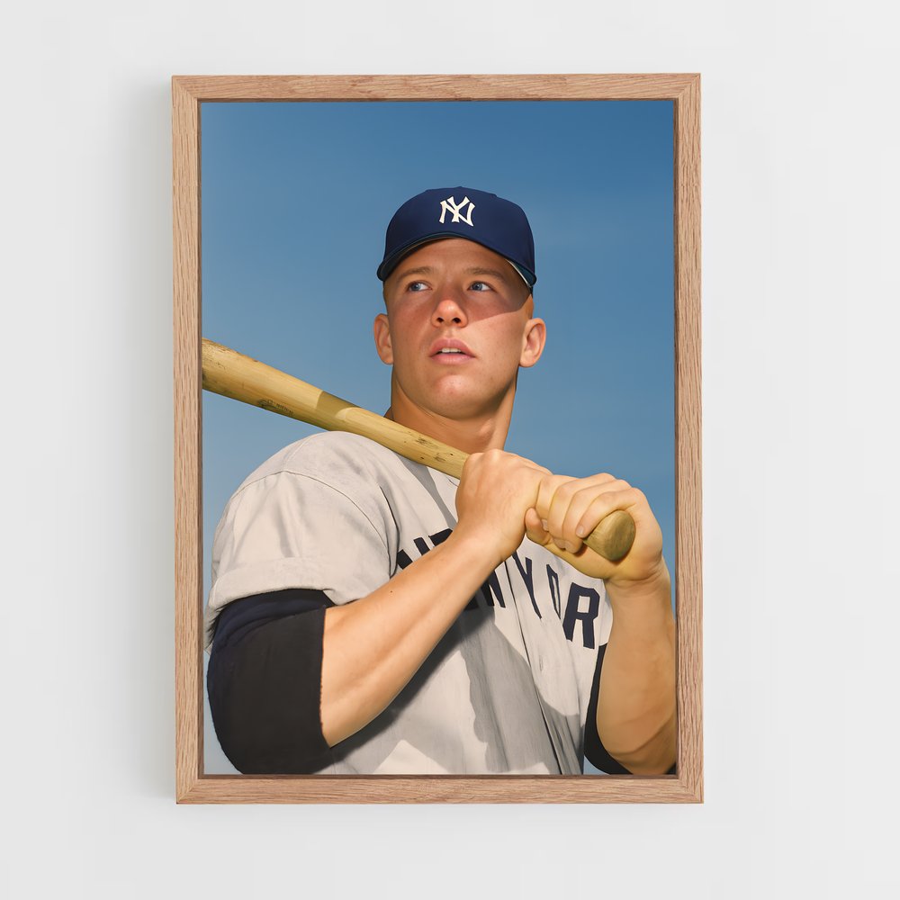 Poster Mickey mantle batte – affiche Baseball (vue 4)